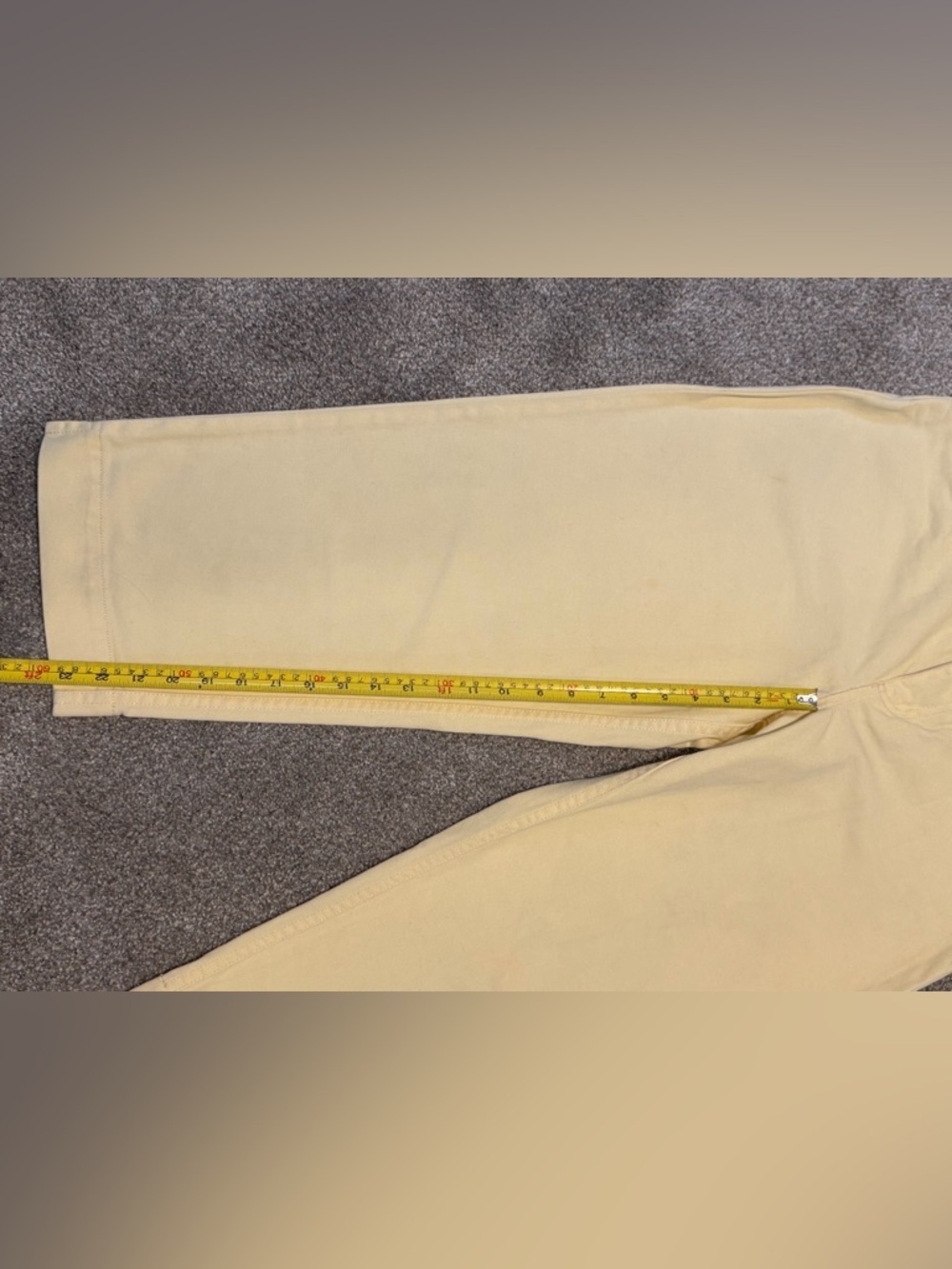 L.L. Bean Cream Cotton Cropped Pants Size 8 Utility Capri Straight Leg - Picture 8 of 8